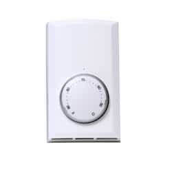 Cadet Line Voltage Double Pole Wall Mount Thermostat, White