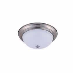 11" 15W LED Ceiling Light, Dimmable, 850 lm, 3000K, Nickel Satin