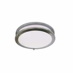 16" 23W LED Ceiling Light, Dimmable, 1400 lm, 4000K, Nickel Satin