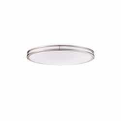 32" 35W LED Round Ceiling Light, Dimmable, 2500 lm, 3000K, Nickel Satin