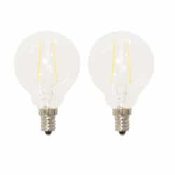 CyberTech 4.5W LED G16 Filament Bulb, Dimmable, E12, 350 lm, 120V, 2700K