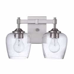 Stellen Vanity Light Fixture w/o Bulbs, 2 Lights, E26, Polished Nickel