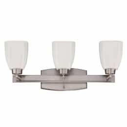 Bridwell Vanity Light Fixture w/o Bulbs, 3 Lights, E26, Polish Nickel
