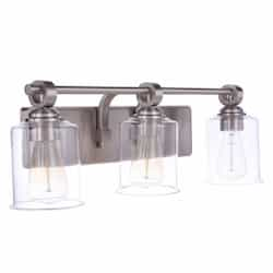 Romero Vanity Light Fixture w/o Bulbs, 3 Lights, E26, Polished Nickel