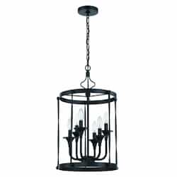 Jolenne Pendant Light Fixture w/o Bulbs, 6 Light, E12, Flat Black