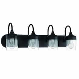 Wrenn Vanity Light Fixture w/o Bulbs, 4 Lights, E26, Flat Black