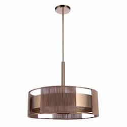 Kensey Large Pendant Fixture w/o Bulbs, 6 Lights, E26, Satin Brass