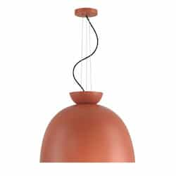 Ventura Dome Pendant Fixture w/o Bulb, 1 Light, E26, Baked Clay