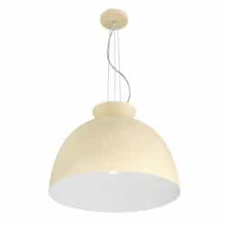 Ventura Dome Pendant Fixture w/o Bulb, 1 Light, Cottage White