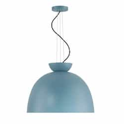 Ventura Dome Pendant Fixture w/o Bulb, 1 Light, E26, Dusty Blue