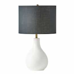 Ceramic Base Table Lamp Fixture w/o Bulb, E26, Black/White