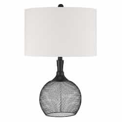 Metal Mesh Base Table Lamp Fixture w/o Bulb, E26, White/Matte Black