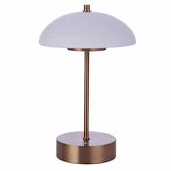 5W LED Indoor Rechargeable Portable Table Lamp, 3000K, Satin Brass