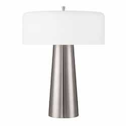 9W LED Indoor Corded Table Lamp, Dim, 360 lm, 2700K, Polished Nickel