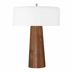 9W LED Indoor Corded Table Lamp, Dim, 360 lm, 2700K, Walnut