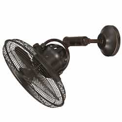 14-in 44W Bellows IV Indoor Wall Fan, 3-Speed, 3-Blade, Aged Bronze