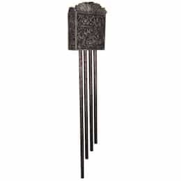 Westminster Carved Vertical Chime w/ 4 Long Tubes, Renaissance Crackle