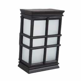 Vertical Hand-Carved Window Pane Chime, Flat Black/White Glass