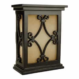 Vertical Traditional Hand-Carved Scroll Design Chime, Black