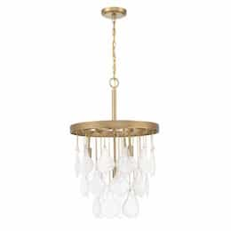 Vesi Pendant Light Fixture w/o Bulbs, 4 Lights, E12, Satin Brass