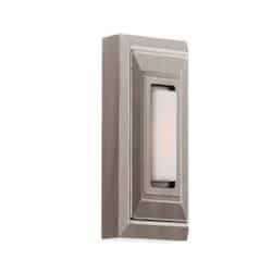 0.2W LED Stepped Rectangular Lighted Push Button, Antique Pewter
