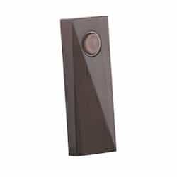 0.2W LED Contemporary Rectangular Lighted Push Button, Aged Iron