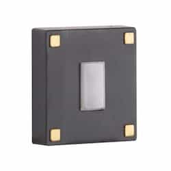 0.2W LED Square Transitional Lighted Push Button, Brushed Nickel