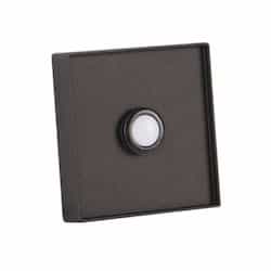 0.2W LED Square Recessed Lighted Push Button, Flat Black