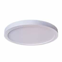 7-in 15W LED Slim Line Flush Mount, 1000lm, 90 CRI, Select CCT, White