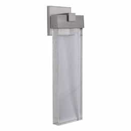 12W LED Aria Outdoor Wall Sconce, Dim, 130 lm, 3000K, Satin Aluminum
