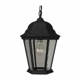 Straight Glass Cast Pendant Fixture w/o Bulb, E26, Textured Black