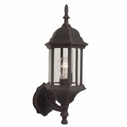 Hex Style Cast Outdoor Wall Sconce Fixture w/o Bulb, E26, Rusted