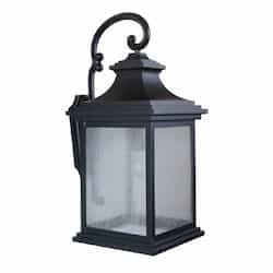 Large Gentry Outdoor Wall Sconce w/o Bulb, 1 Light, E26, Midnight