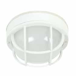 Oval and Round Bulkhead Flush Mount w/o Bulb, E26, Textured White
