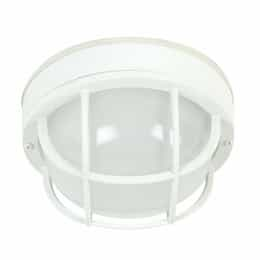 Oval and Round Bulkhead Flush Mount w/o Bulb, E26, Textured White