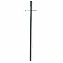 84-in Smooth Direct Burial Post w/ Photocell & Outlet, Textured Black