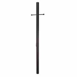84-in Fluted Direct Burial Post w/ Photocell & Outlet, Textured Black