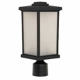 Resilience Outdoor Post Mount Fixture w/o Bulb, E26, Black/Clear