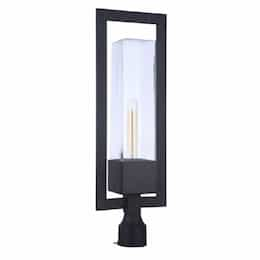 Large Perimeter Outdoor Post Mount w/o Bulb, 1 Light, E26, Midnight