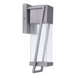 15W LED Bryce Outdoor Wall Sconce, Dim, 536lm, 3000K, Brushed Titanium