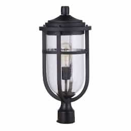 Voyage Outdoor Post Mount Fixture w/o Bulb, 1 Light, E26, Midnight