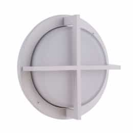 Small Round Bulkhead Outdoor Wall Sconce w/o Bulb, E12, Textured White