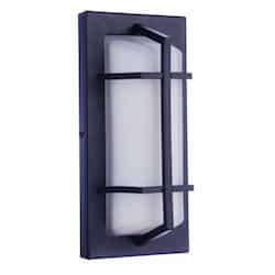 Small Rectangular Bulkhead Outdoor Wall Sconce w/o Bulb, E12, Black