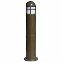 6W LED Open Cage Fiberglass Bollard Light, 120V, 3000K, Bronze