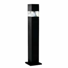 9W LED Square Fiberglass Bollard Light, 120V, 4000K, Bronze