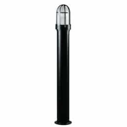 12W LED Open Cage Steel Bollard Light, G24, 120V-277V, 3000K, Black