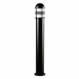 12W LED Open Cage Aluminum Bollard Light, G24, 120V-277V, 3000K, Black