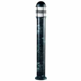 6W LED Open Cage Aluminum Bollard Light, E26, 120V, 6000K, Verde Green