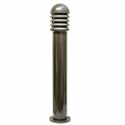 20W Tall Round LED Bollard Pathway Light w/ Louvers, Alum, 3000K, Bronze