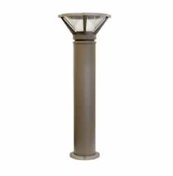 20W Triangular LED Bollard Pathway Light w/ Louvers, Alum, 3000K, Bronze